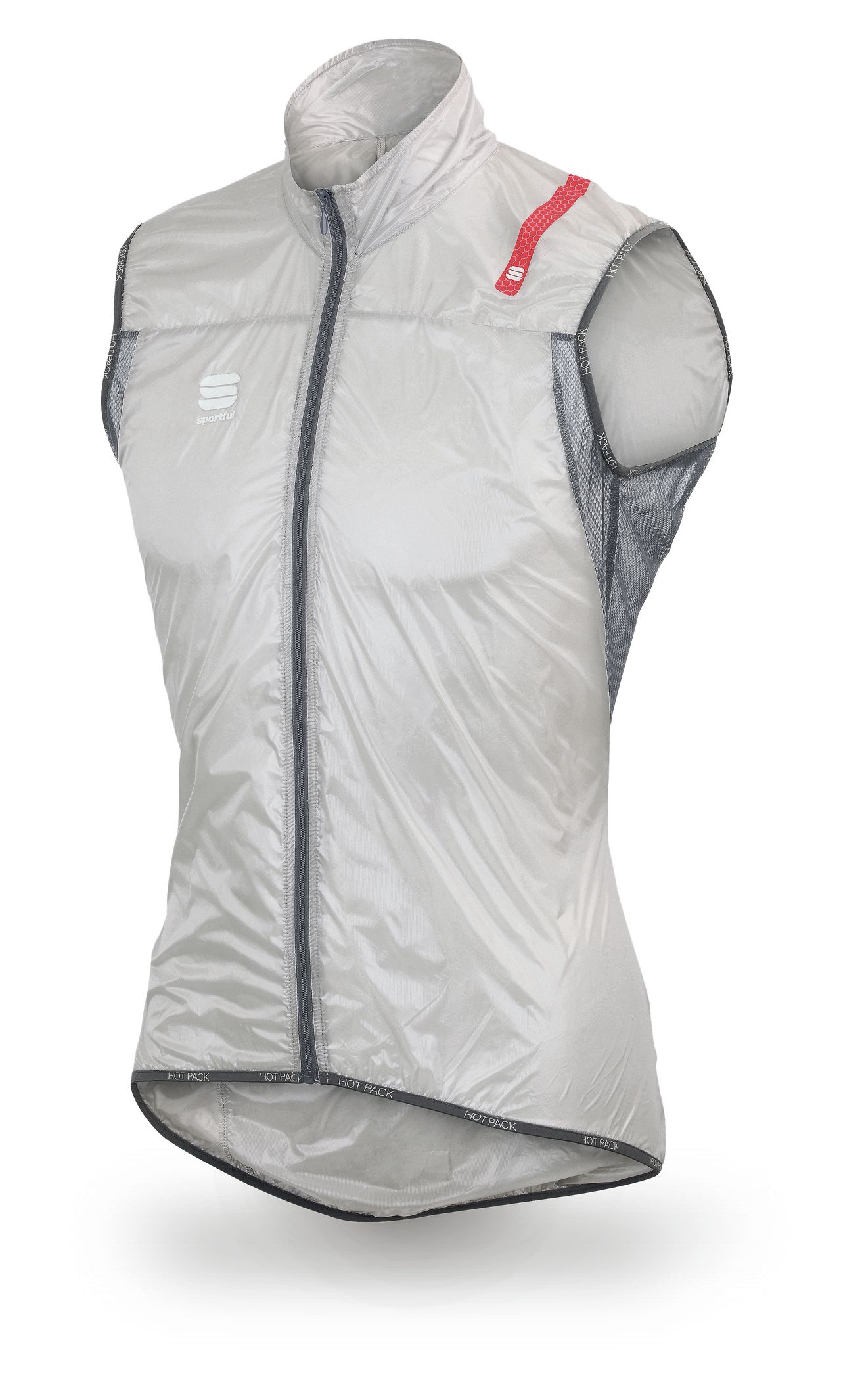 Het Hot Pack Ultralight Vest van het Italiaanse Sportful weegt nog geen 40 gram.