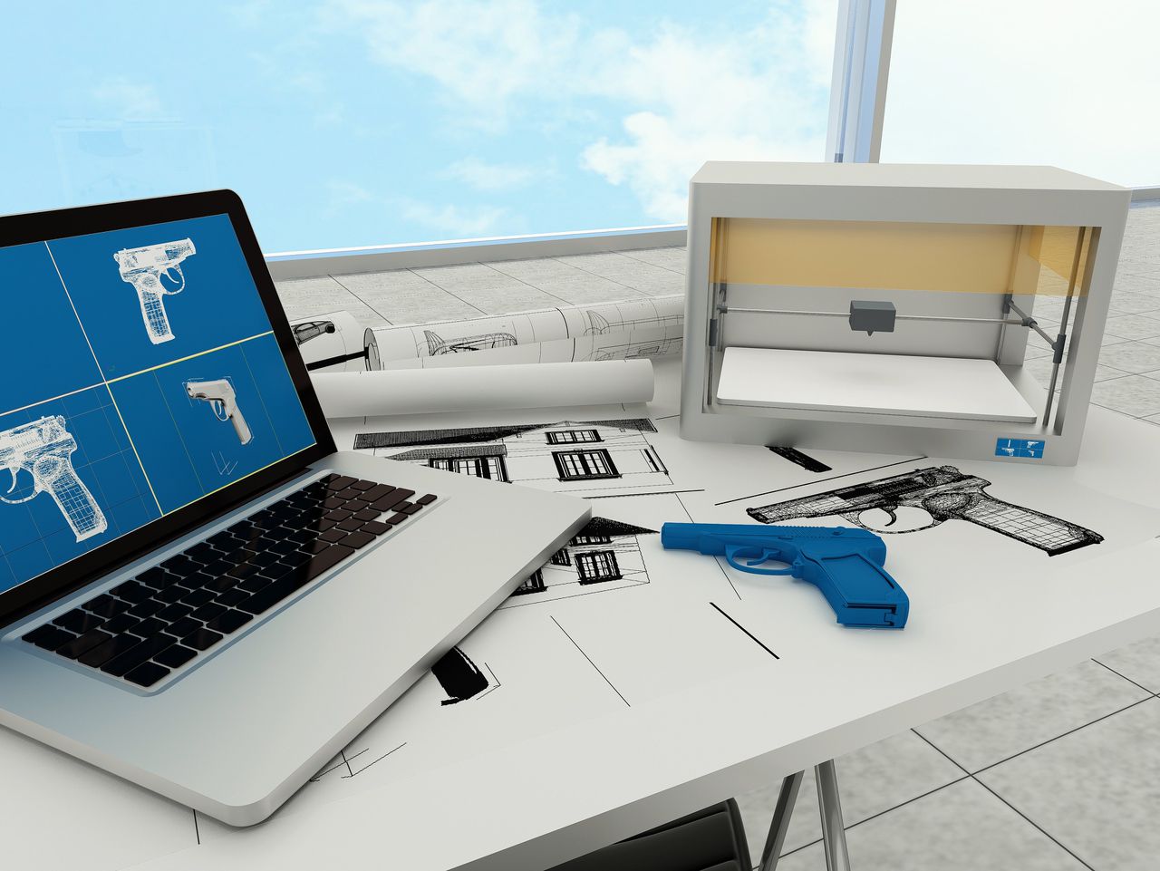 Blauwdrukken 3D-geprinte vuurwapens toch online verschenen 