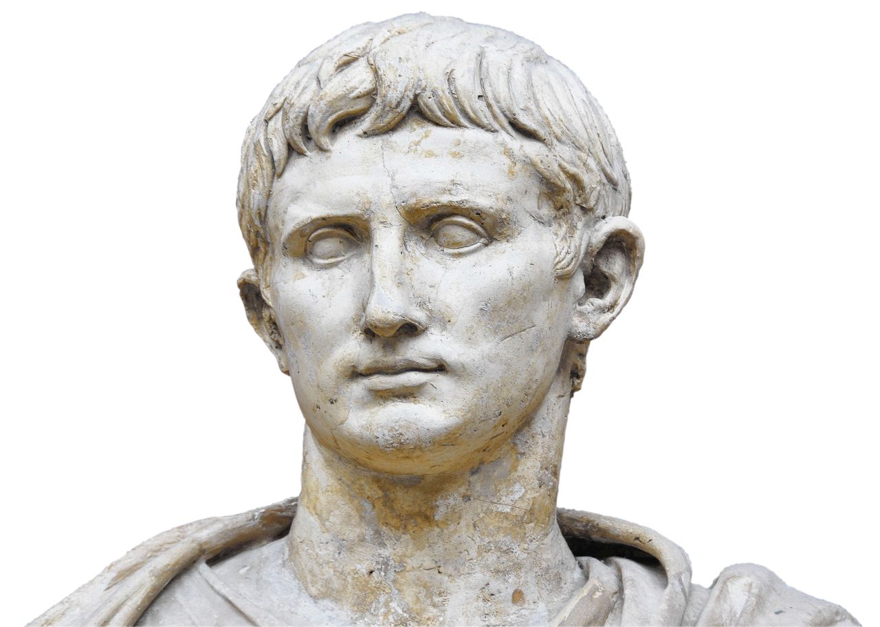 Gaius Octavianus (63 V. Chr. – 14 A.D.) werd in het jaar 27 gekroond tot keizer Augustus, de eerste keizer van Rome.