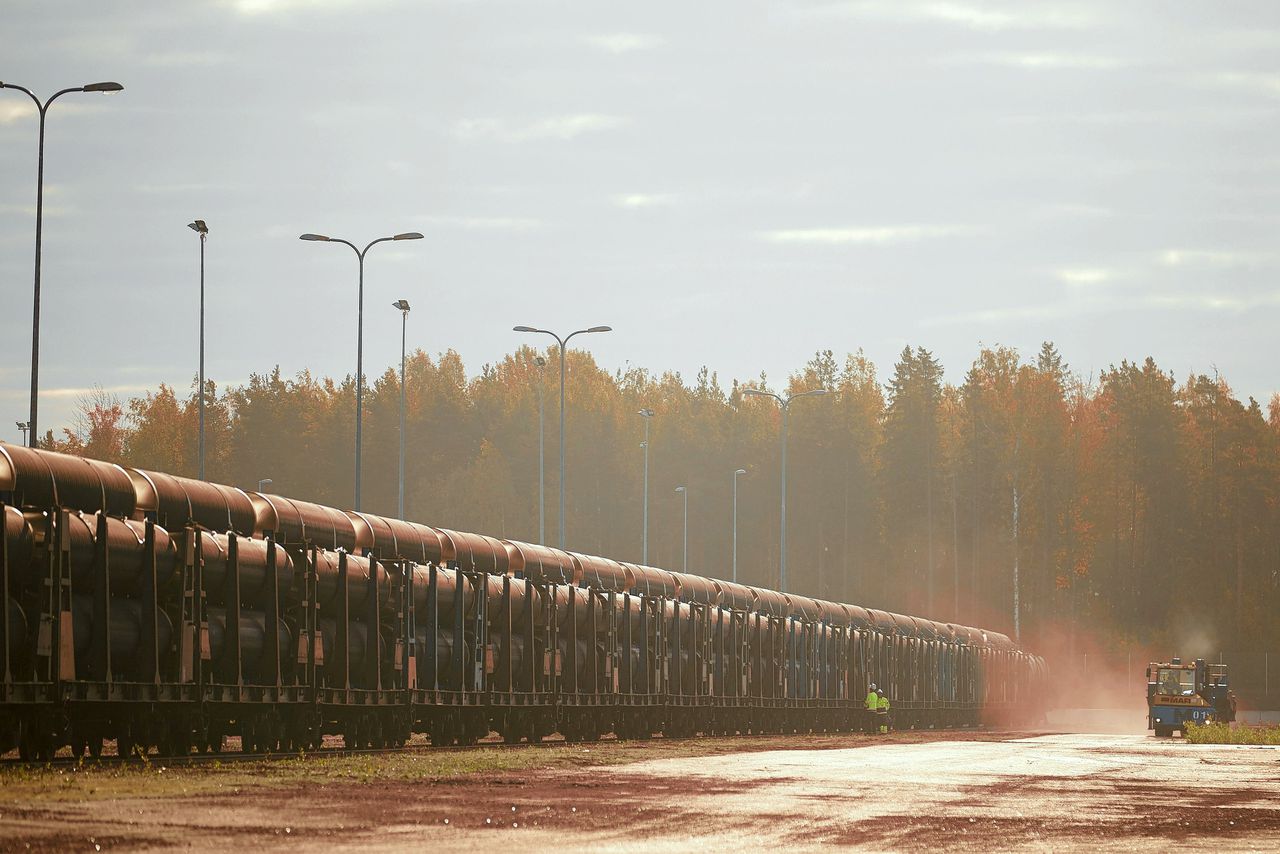 Dit zouden de eerste buizen voor de nieuwe pijplijn van Nord Stream zijn.
