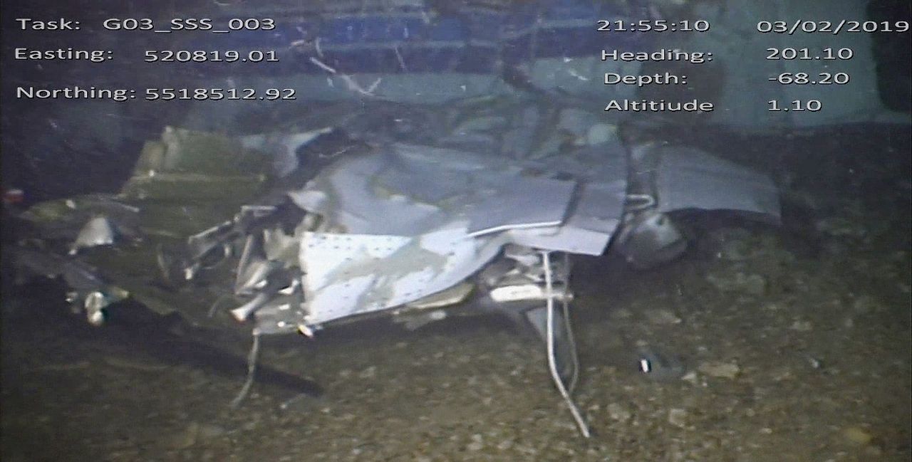 Het wrak van het vliegtuig waarin Sala zat werd gevonden op de bodem van het Kanaal.