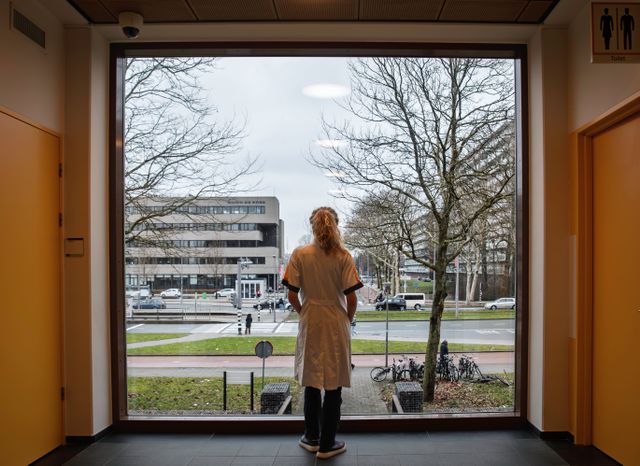 Marleen Harkes in het Maasstad Ziekenhuis in Rotterdam.