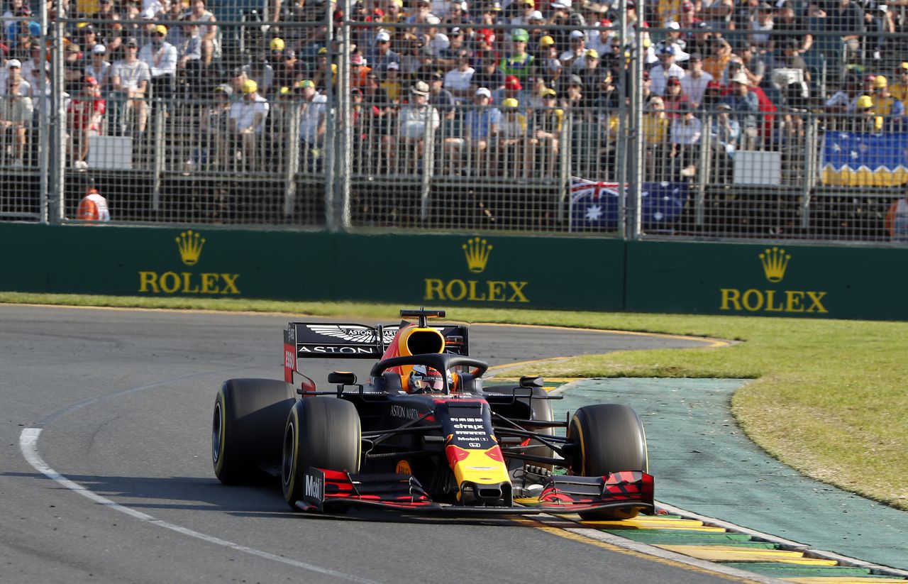 Max Verstappen op het circuit van Melbourne, tijdens de Grand Prix van Australië.