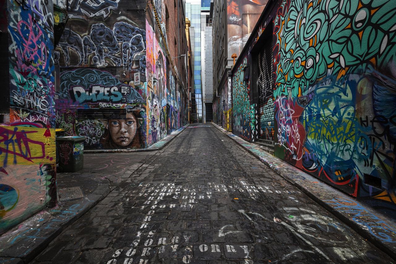 Lege straten in Melbourne, Australië, op 12 juli. De premier van de Australische provincie Victoria had kort daarvoor een oproep aan zijn inwoners gedaan om zich aan de afgekondigde maatregelen te houden.