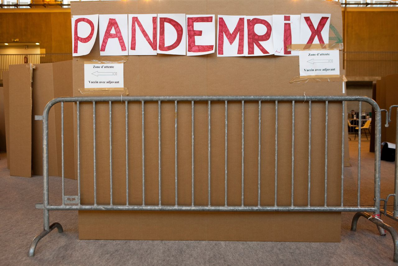 Een Frans vaccinatiecentrum ten tijde van de Mexicaansegrieppandemie in 2009.