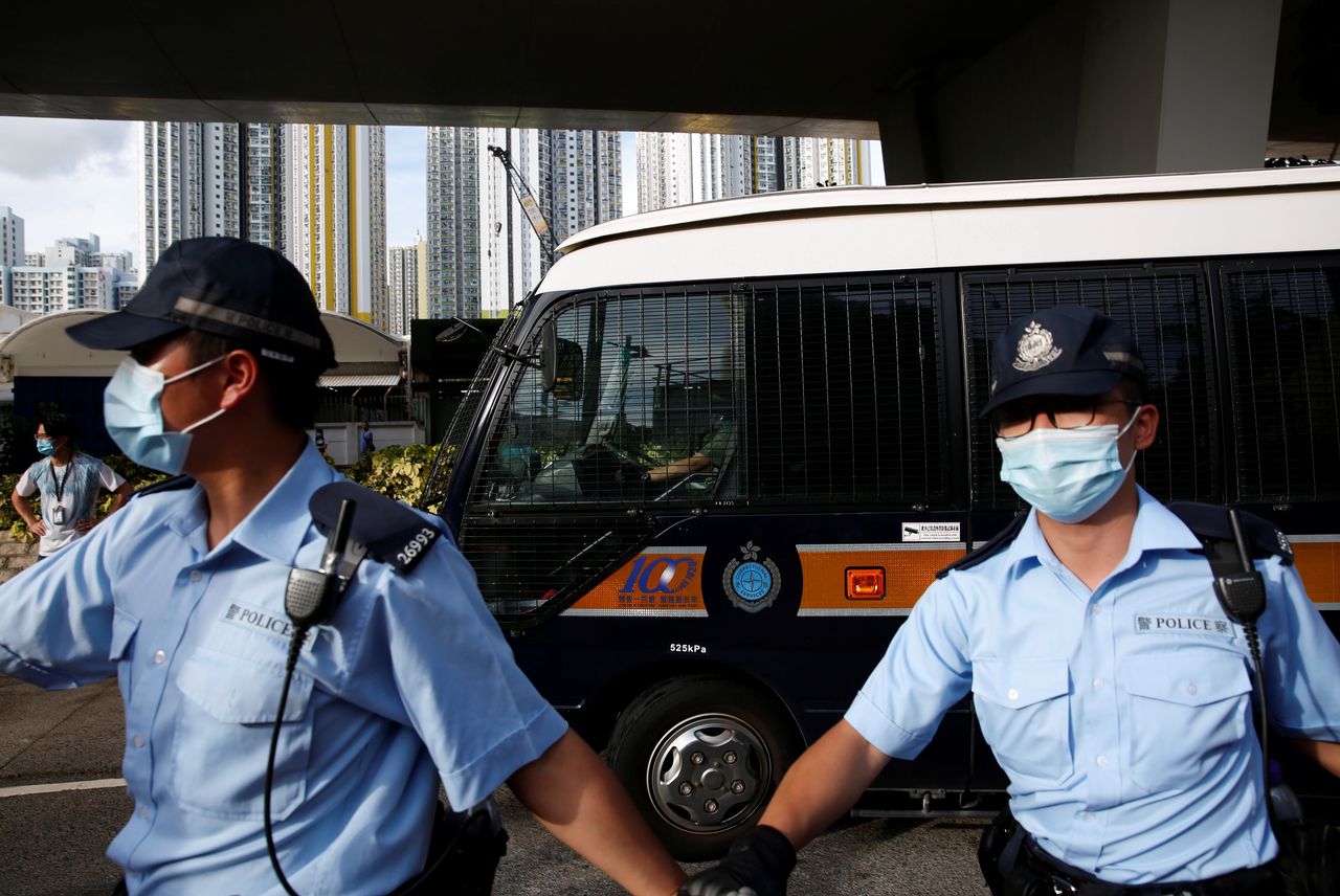 Maandag werd de eerste Hongkonger die onder de nieuwe wet is gearresteerd voorgeleid bij de rechtbank.