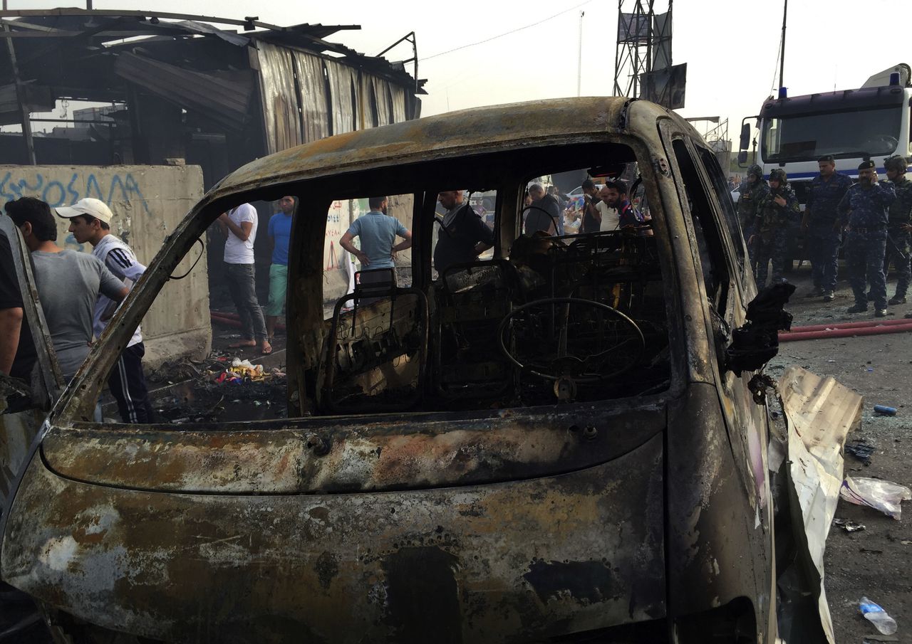 Bij een eerdere bomaanslag in een shi'itische wijk van Bagdad eind april, kwamen twaalf mensen om het leven.