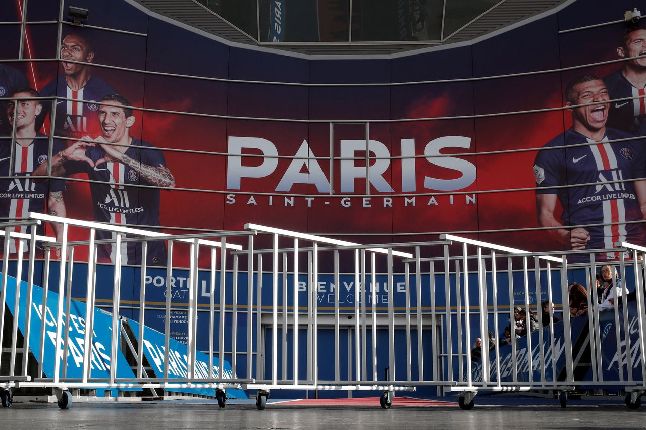 De ingang van het Parc des Princes, het stadion van ‘PSG’ in Parijs.