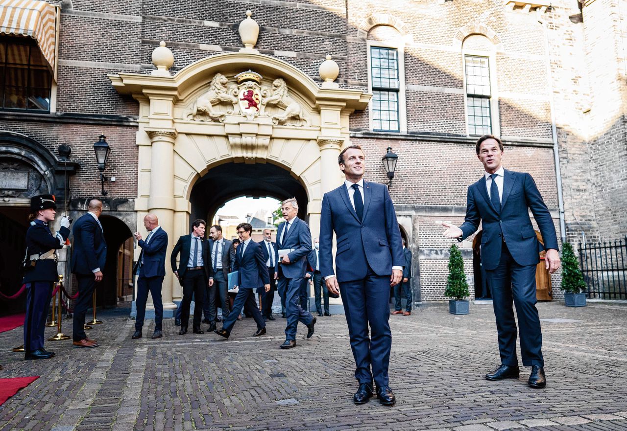 Rutte ontving in aanloop naar de EU-top collega’s zoals de Franse president Emmanuel Macron.