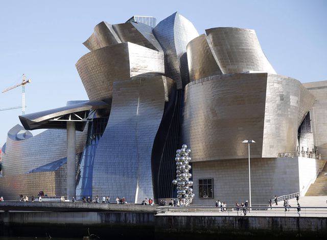 Gehry’s Guggenheim Museum in de Baskische stad Bilbao, in het noorden van Spanje. 