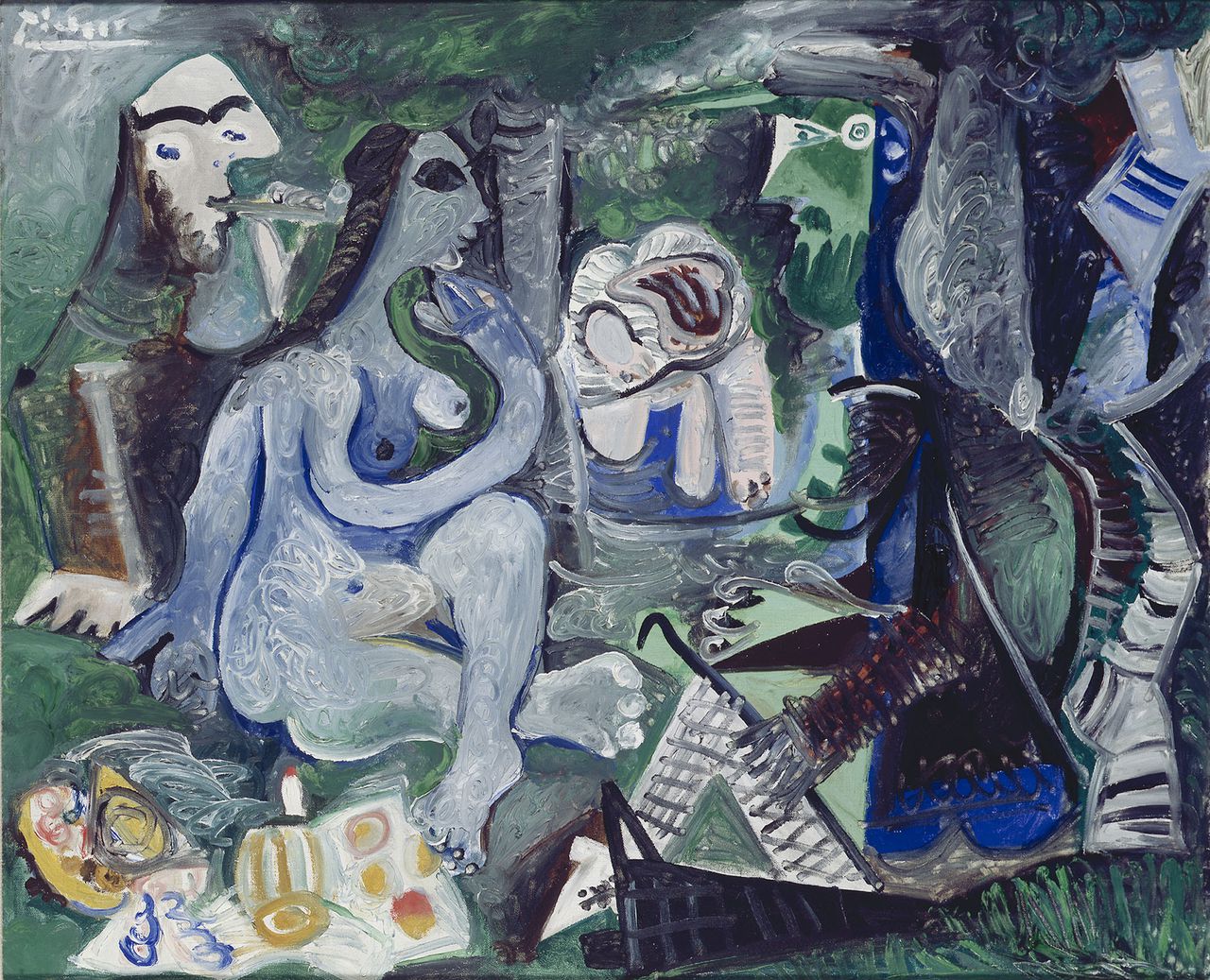 Pablo Picasso: Middagmaal in het gras (naar Manet), 1961