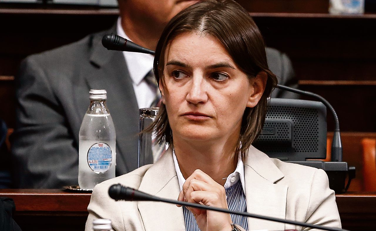 Ana Brnabic, dinsdag in het Servische parlement.