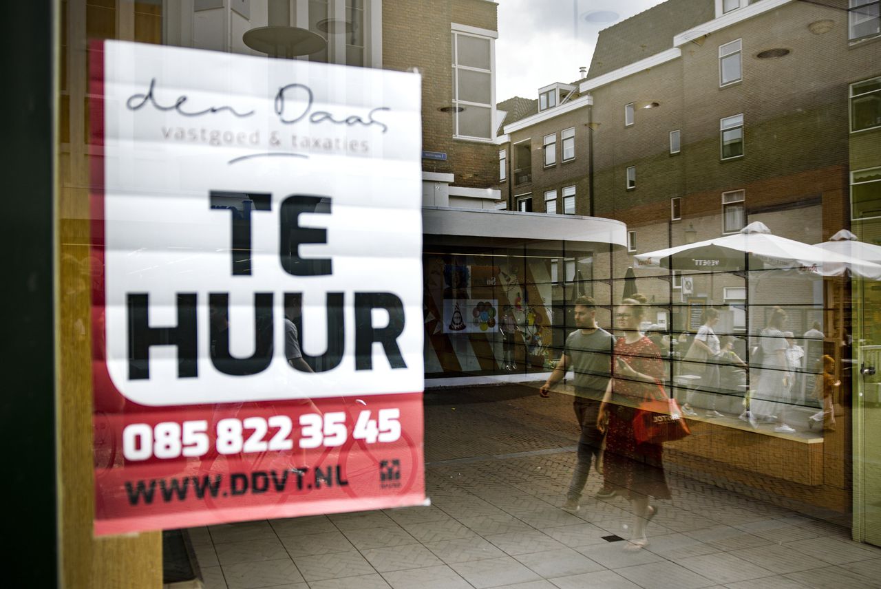 Leegstand in een winkelstraat in Amersfoort. De inflatie speelt een grote rol voor retailvastgoed.
