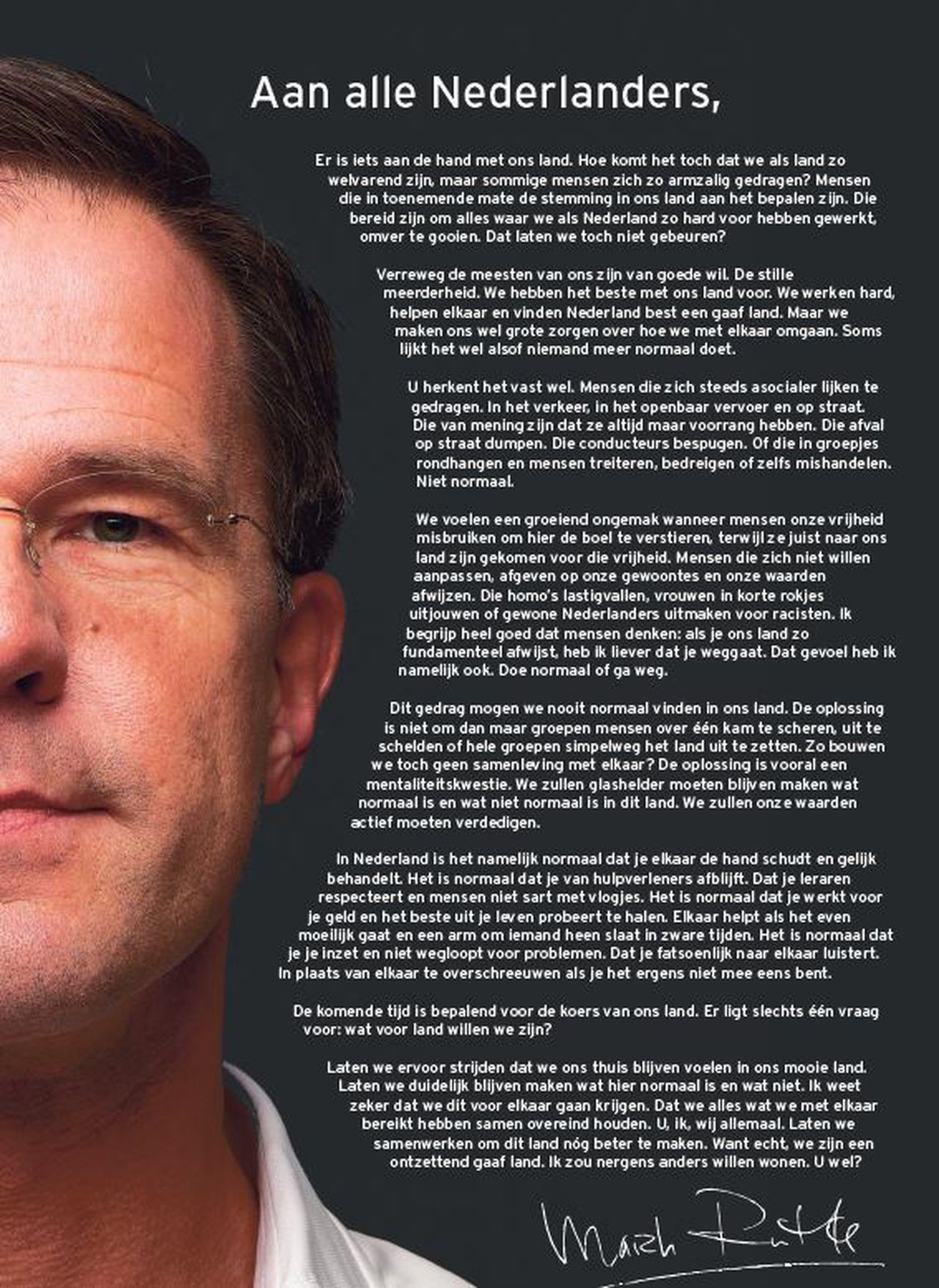 Wat onze lezers vinden van de open brief van Rutte 