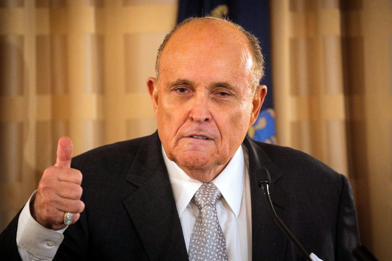 Rudy Giuliani in september dit jaar tijdens een persconferentie van de Republikeinse Partij in de stad New York.