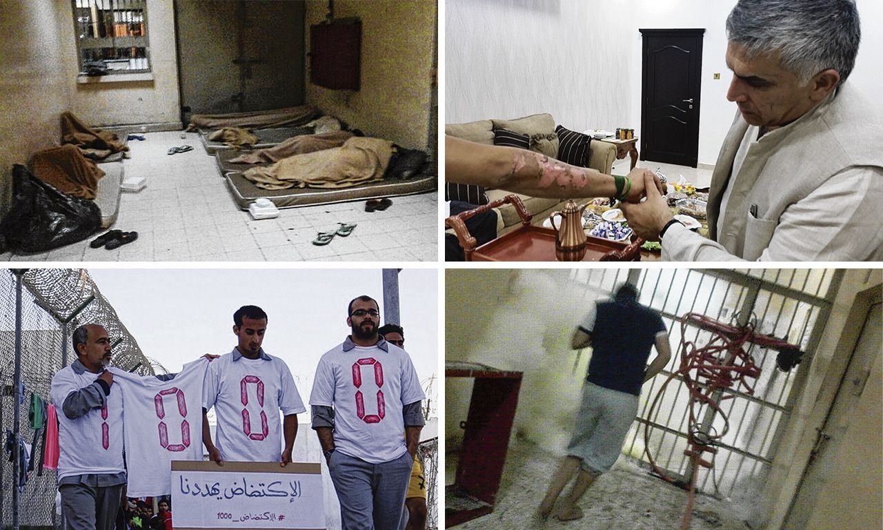 De Jau-gevangenis waarin Al-Showaikh zit, is berucht vanwege slechte omstandigheden en hardhandige bewakers. De beelden zijn gemaakt met naar binnen gesmokkelde telefoons.