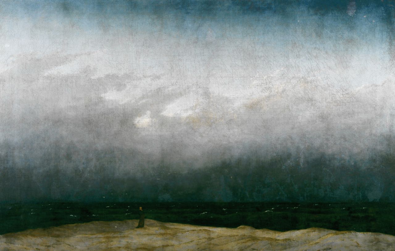Caspar David Friedrich: Der Mönch am Meer (1808-1810), olieverf op doek.