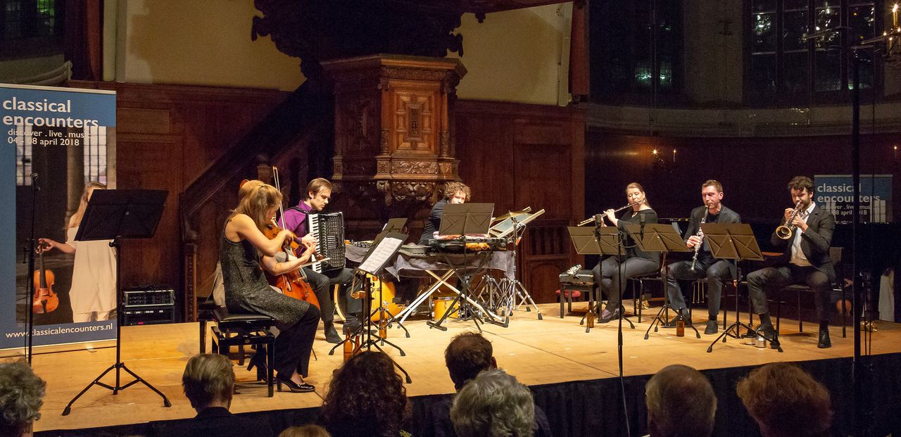 Naast de première van Martijn Paddings ‘Mecenas Suite’ werden op de openingsavond van Classical Encounters stukken van Debussy en Schuberts gespeeld.