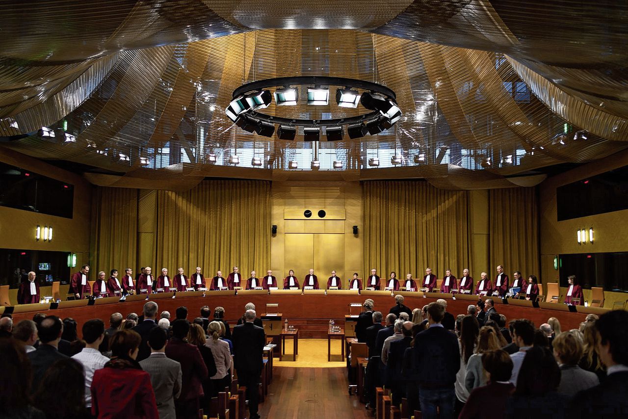 Een hoorzitting over de Brexit in het Europees Hof van Justitie in Luxemburg in 2018.
