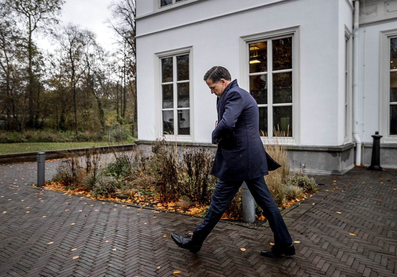 Rutte na afloop van een gesprek op het Catshuis over de excuses van het kabinet voor het Nederlandse slavernijverleden.