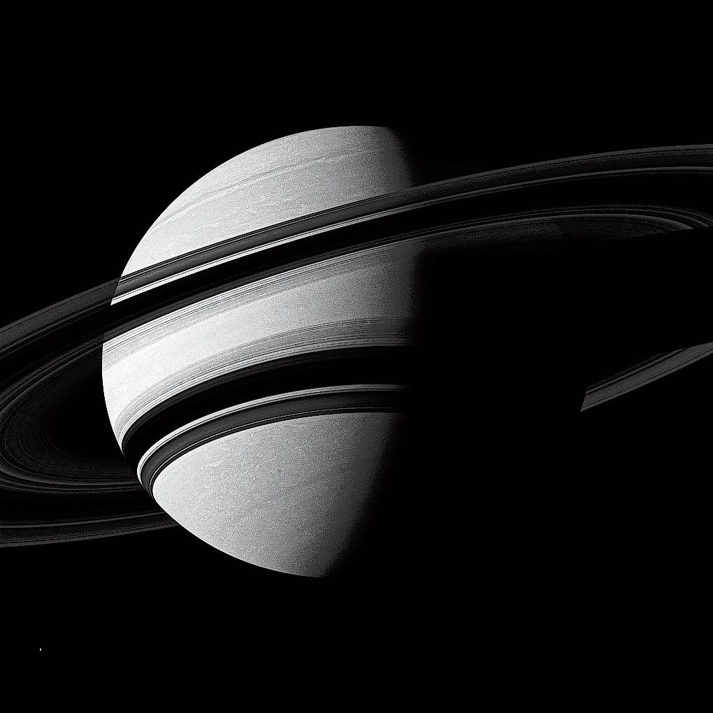 Saturnus en zijn ringen.