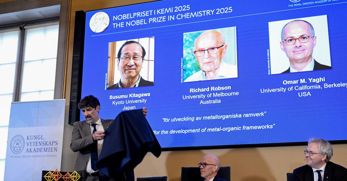 ノーベル賞受賞者は分子を捕捉するための大きな空間を作り出した