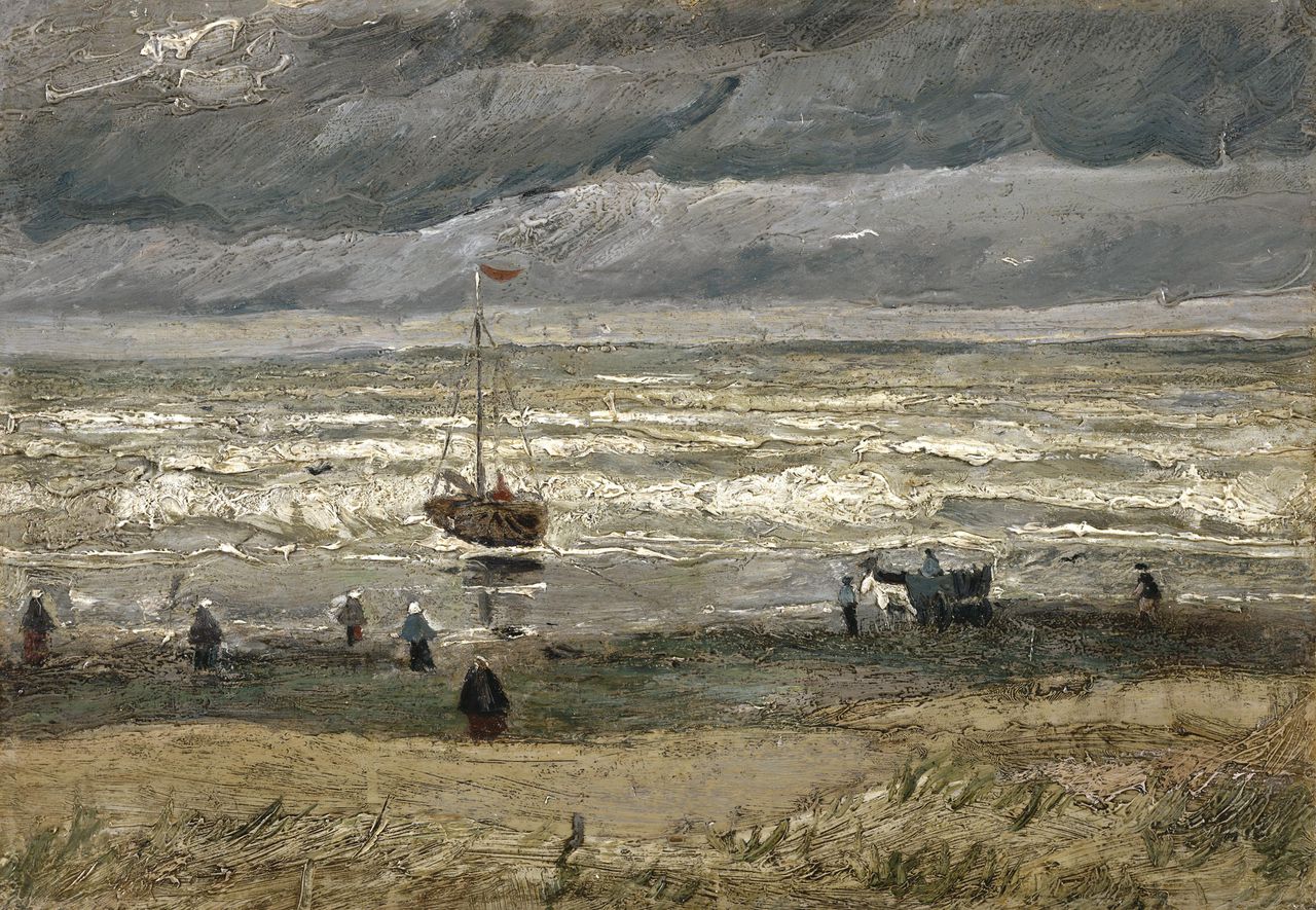 Zeezicht bij Scheveningen (1882).