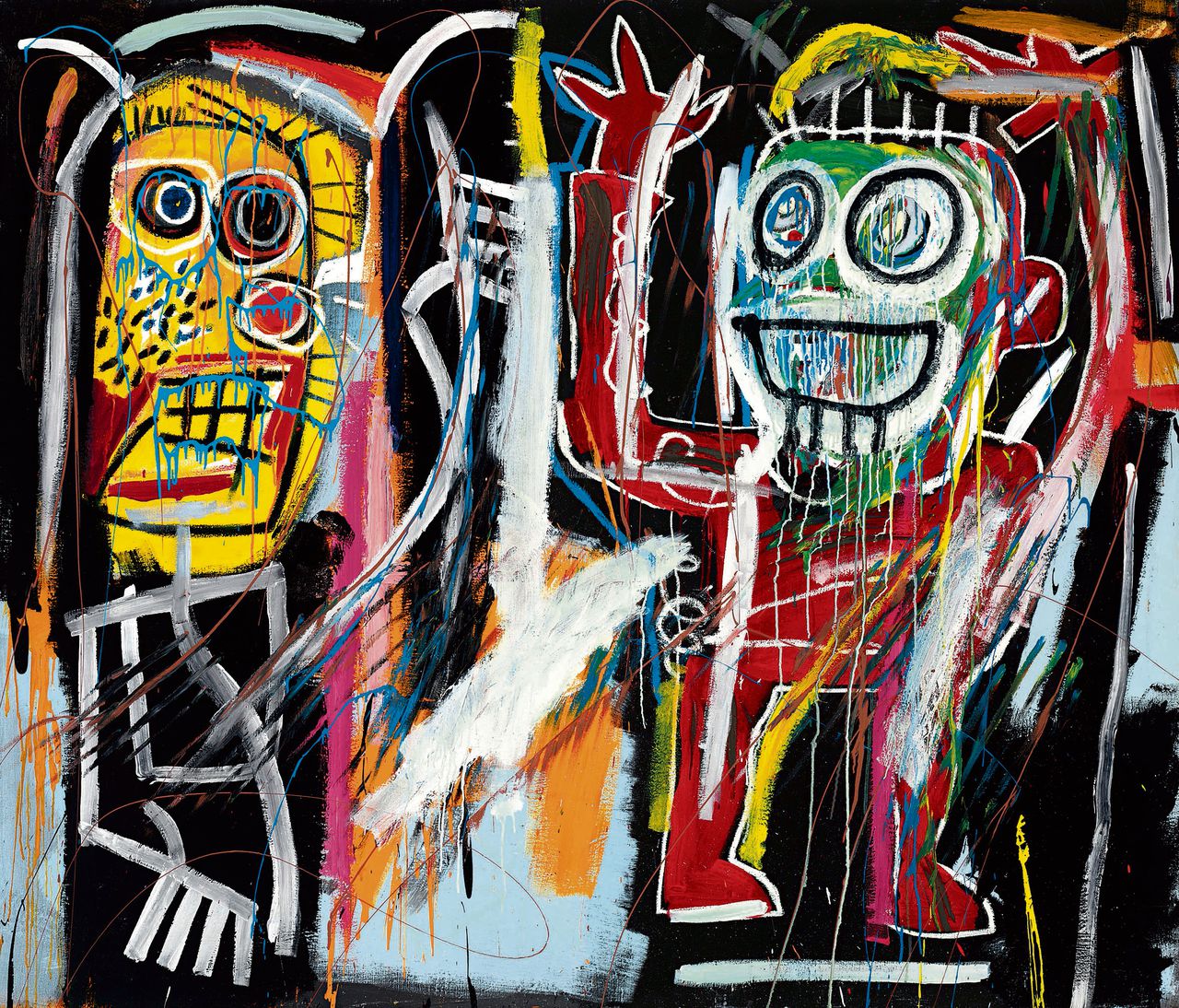 Jean-Michel Basquiats Dustheads (1982) met in 2013 een geschatte waarde van 25 tot 35 miljoen dollar.