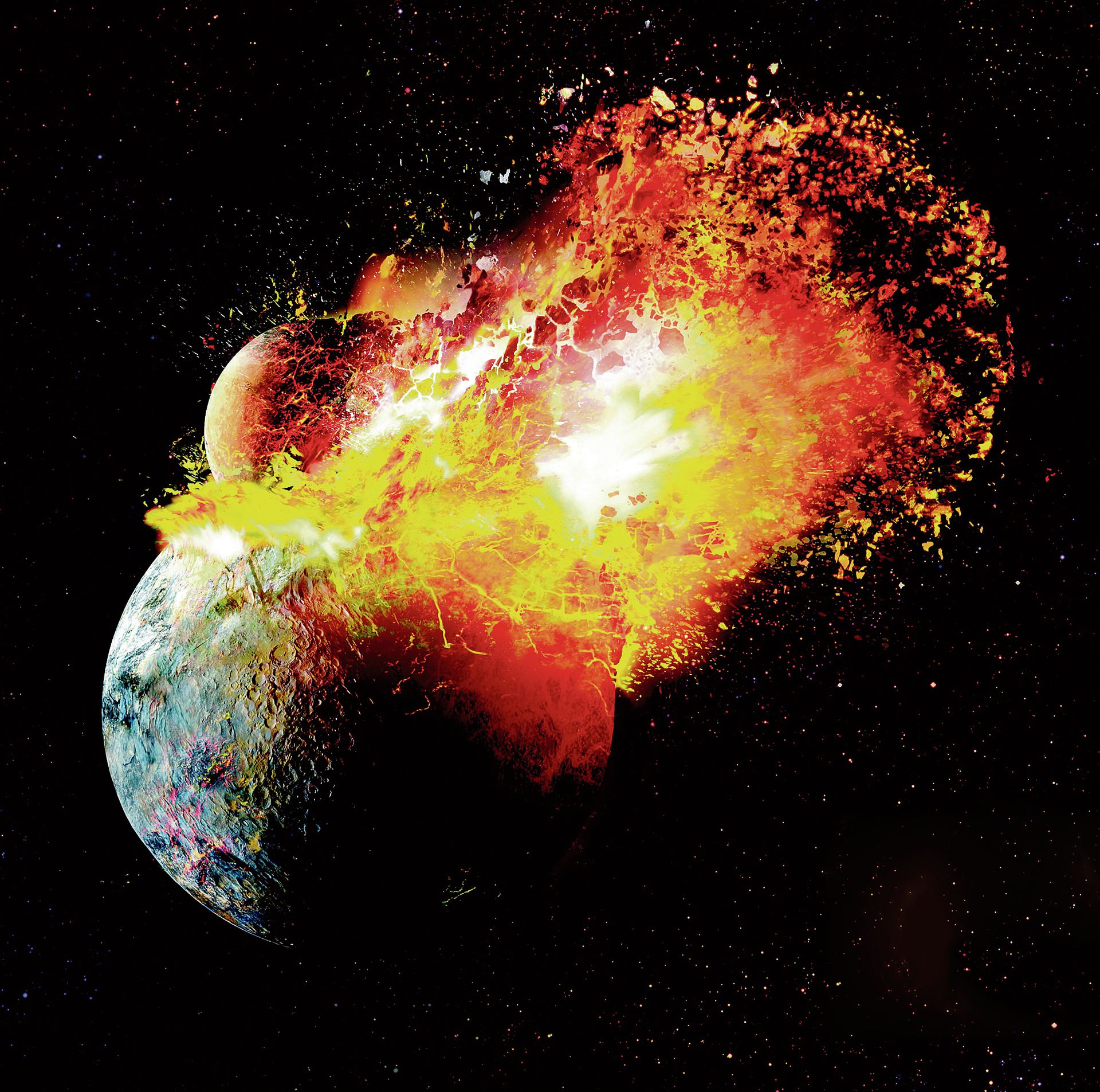Разбитая планета. Взрыв планеты. Столкновение планет в космосе. Планета взрывается. Взрыв планеты Фаэтон.