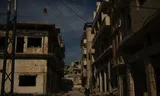 Heavily bombed buildings in the city of Homs in Syria, January 9, 2025.