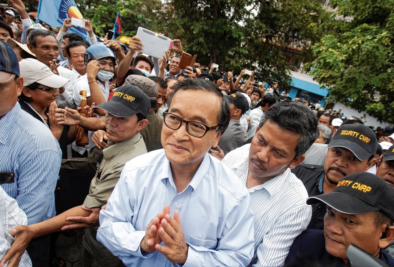 Sam Rainsy in 2013 in Phnom Penh.