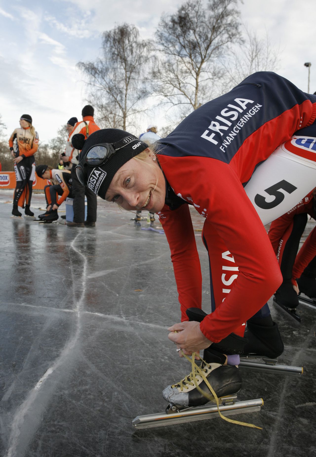 'Wanneer zoveel mensen schaatsen, moet er toch ook een wedstrijd georganiseerd kunnen worden?!' (Foto Rien Zilvold) danielle beckering voor hollands dagboek foto rien zilvold