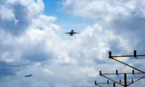 Vliegtuigen bij Schiphol.