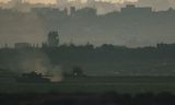Een Israëlische tank op de Gazastrook. „Dit is een oorlog die door Hamas is ontworpen.”  