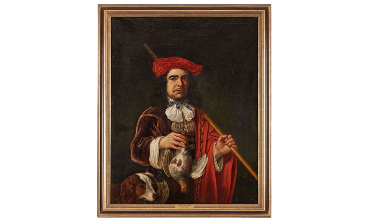 Albert Cuyp (1620-1691), ’Portret van een jager met hond’ (ca. 1691).