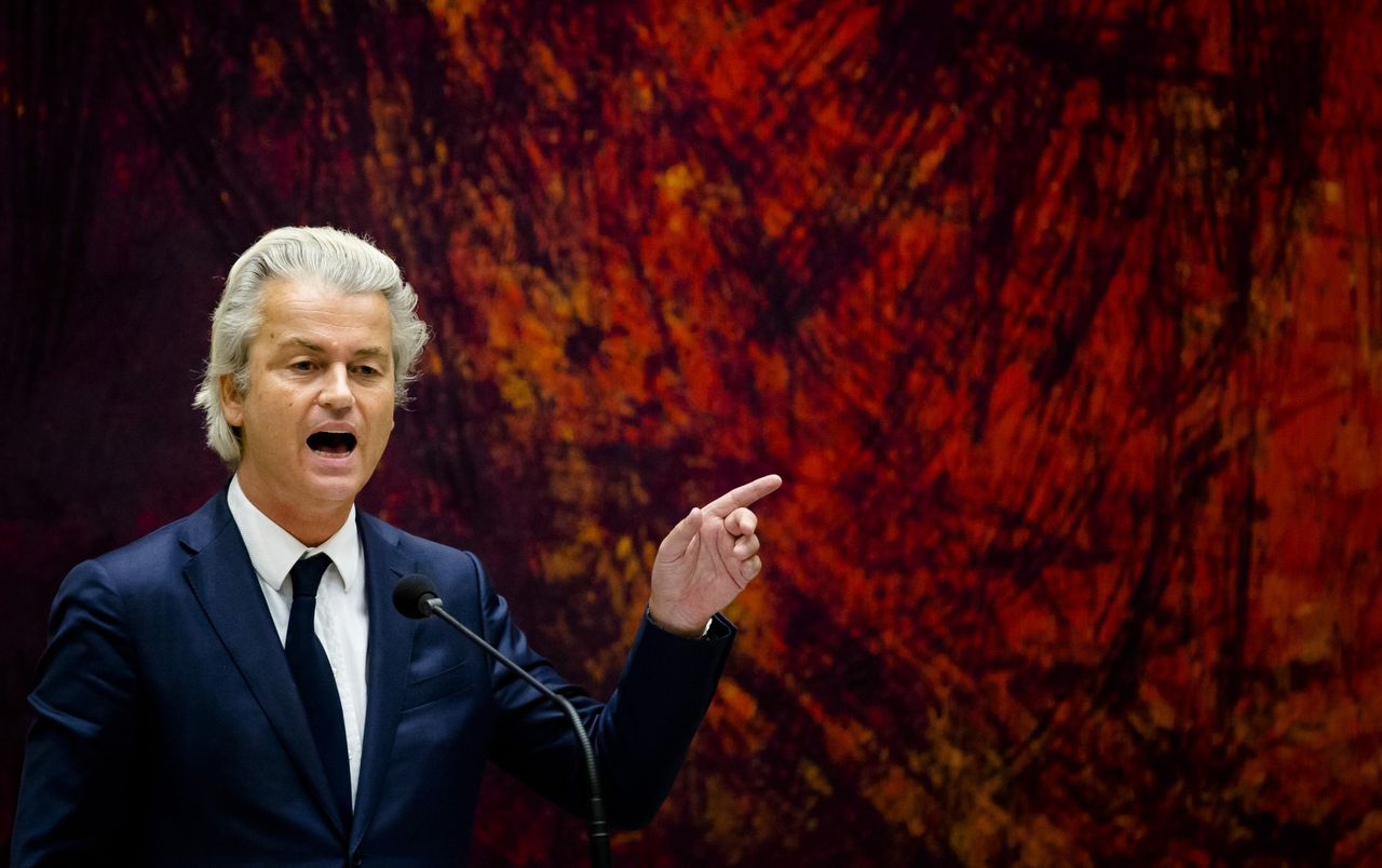 Geert Wilders in de Tweede Kamer.