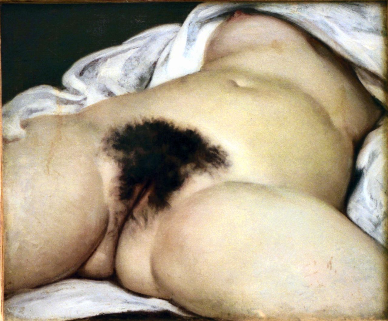Gustave Courbet, L’Origine du monde (1866). Voor een ongecensureerde blik: klik op de afbeelding.