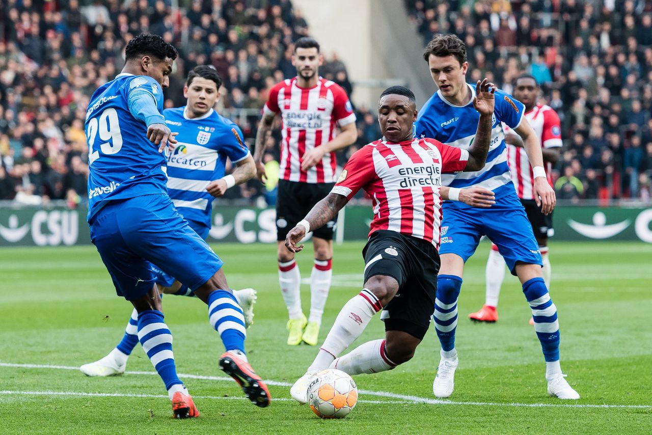 PSV terug op eerste plek eredivisie na ruime winst op PEC 