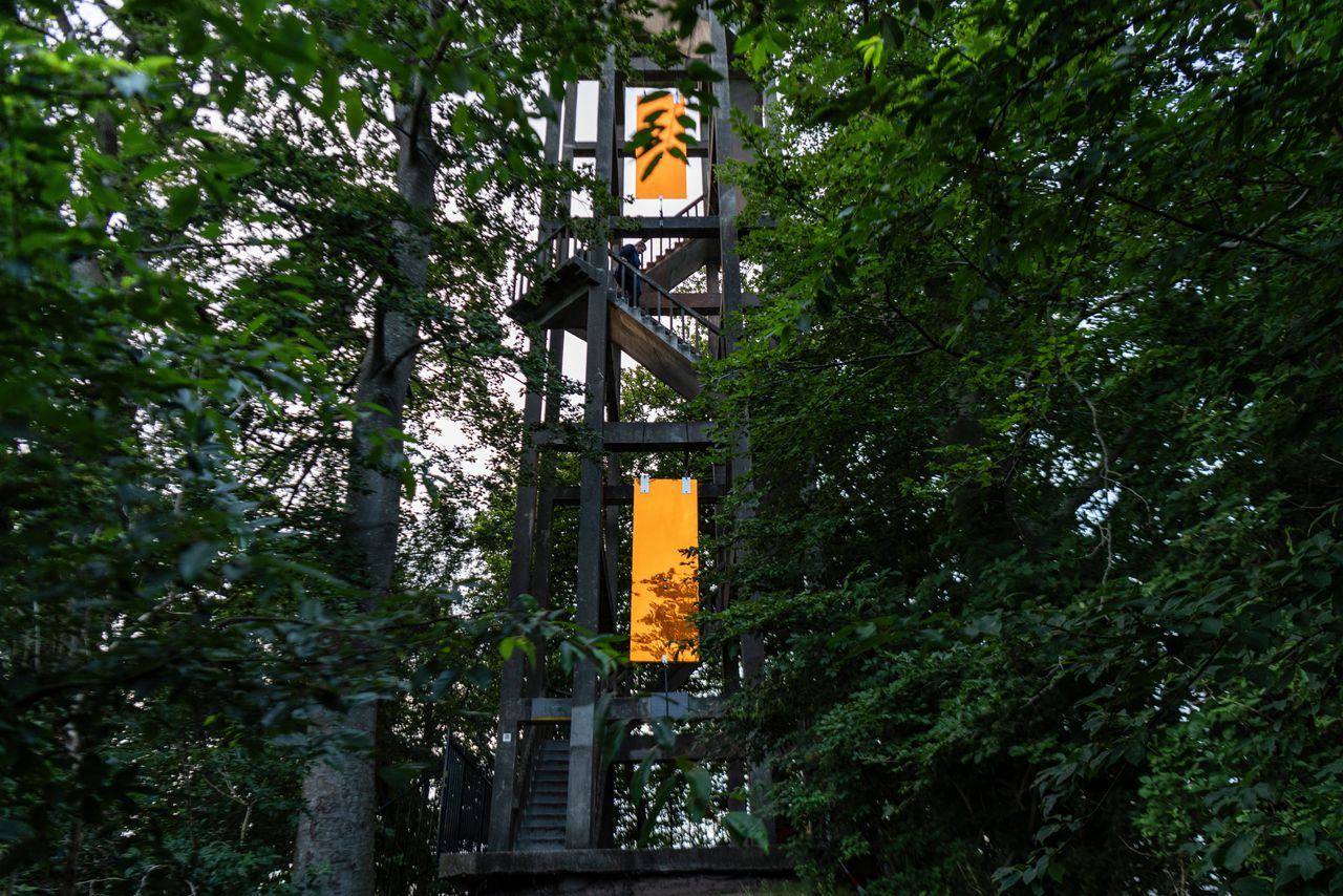 De Belvedère-toren in Oranjewoud, epicentrum van het Soprano Panorama, komend weekend tijdens het Oranjewoud Festival.