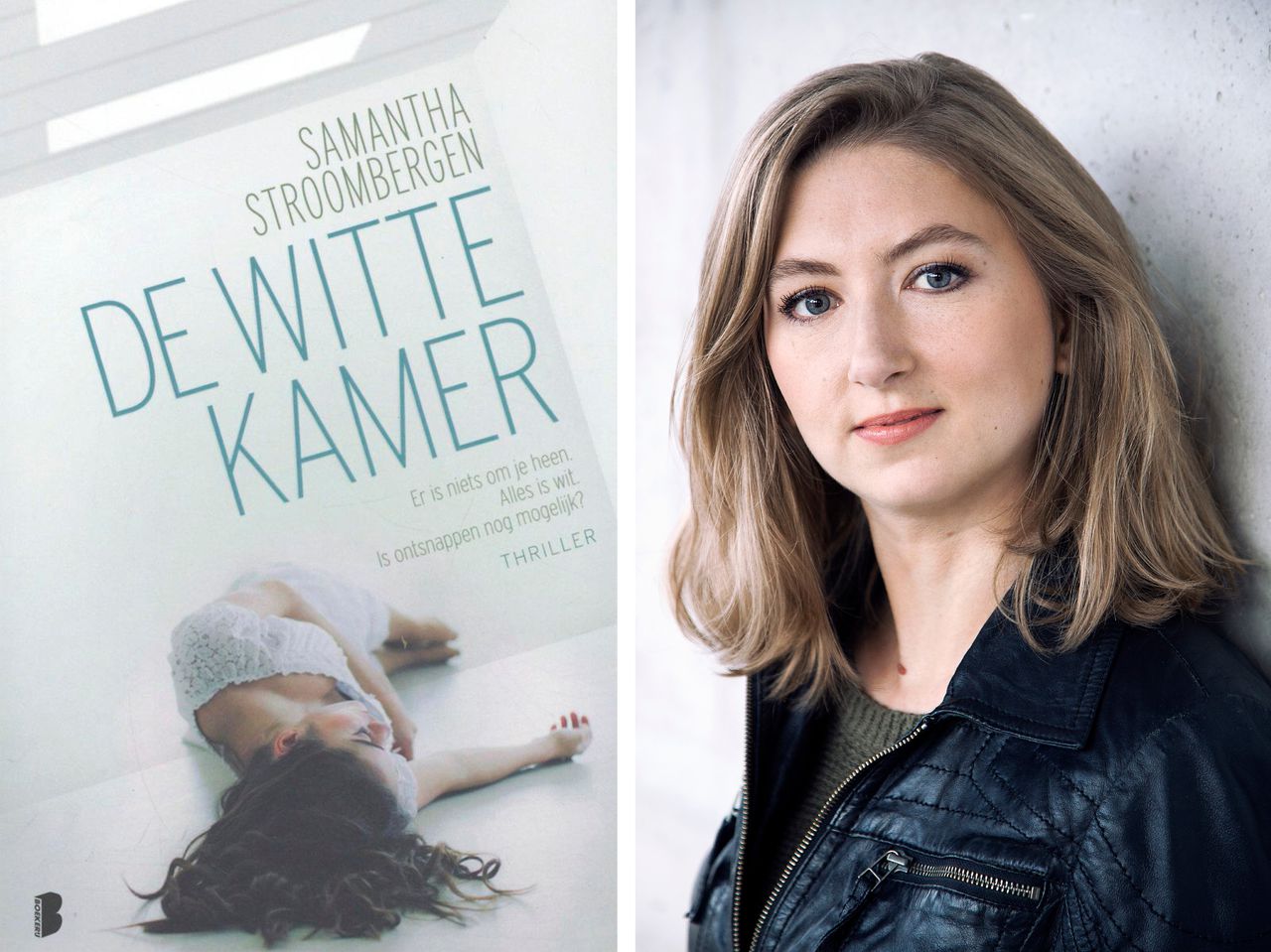 Samantha Stroombergen en haar winnende boek.