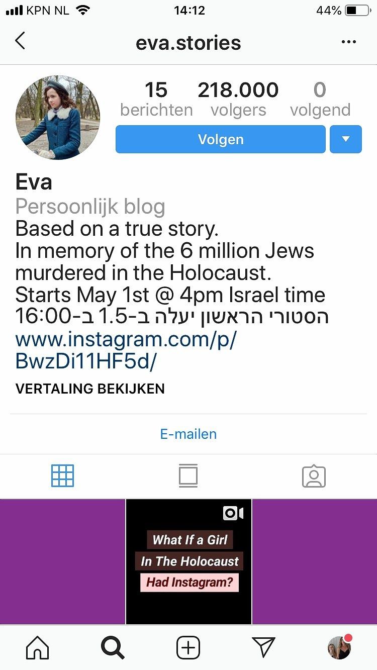 Instagram-account  ‘Holocaust-slachtoffer’ roept gemengde reacties op 