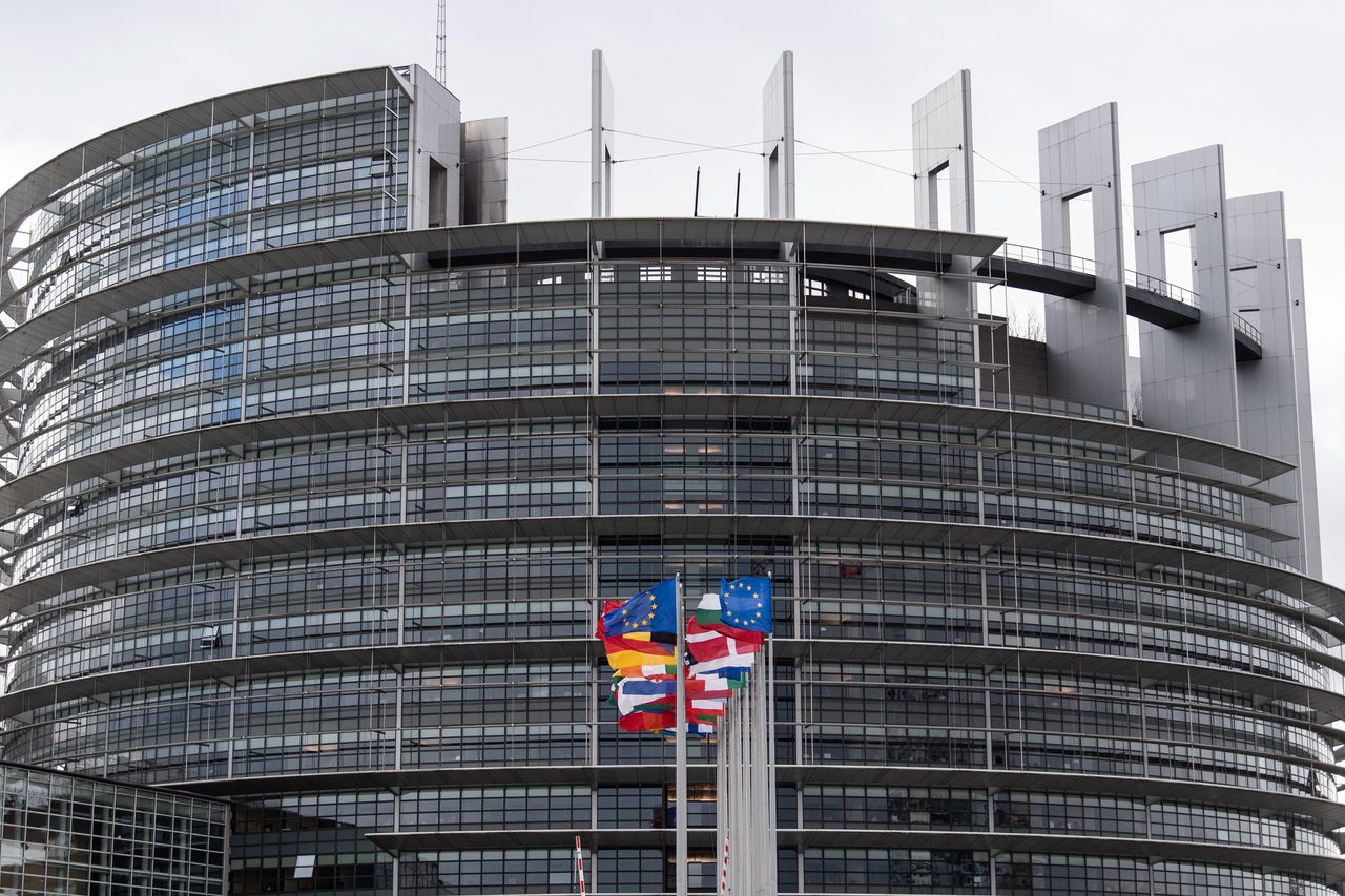 Het gebouw van het Europees Parlement in Straatsburg.