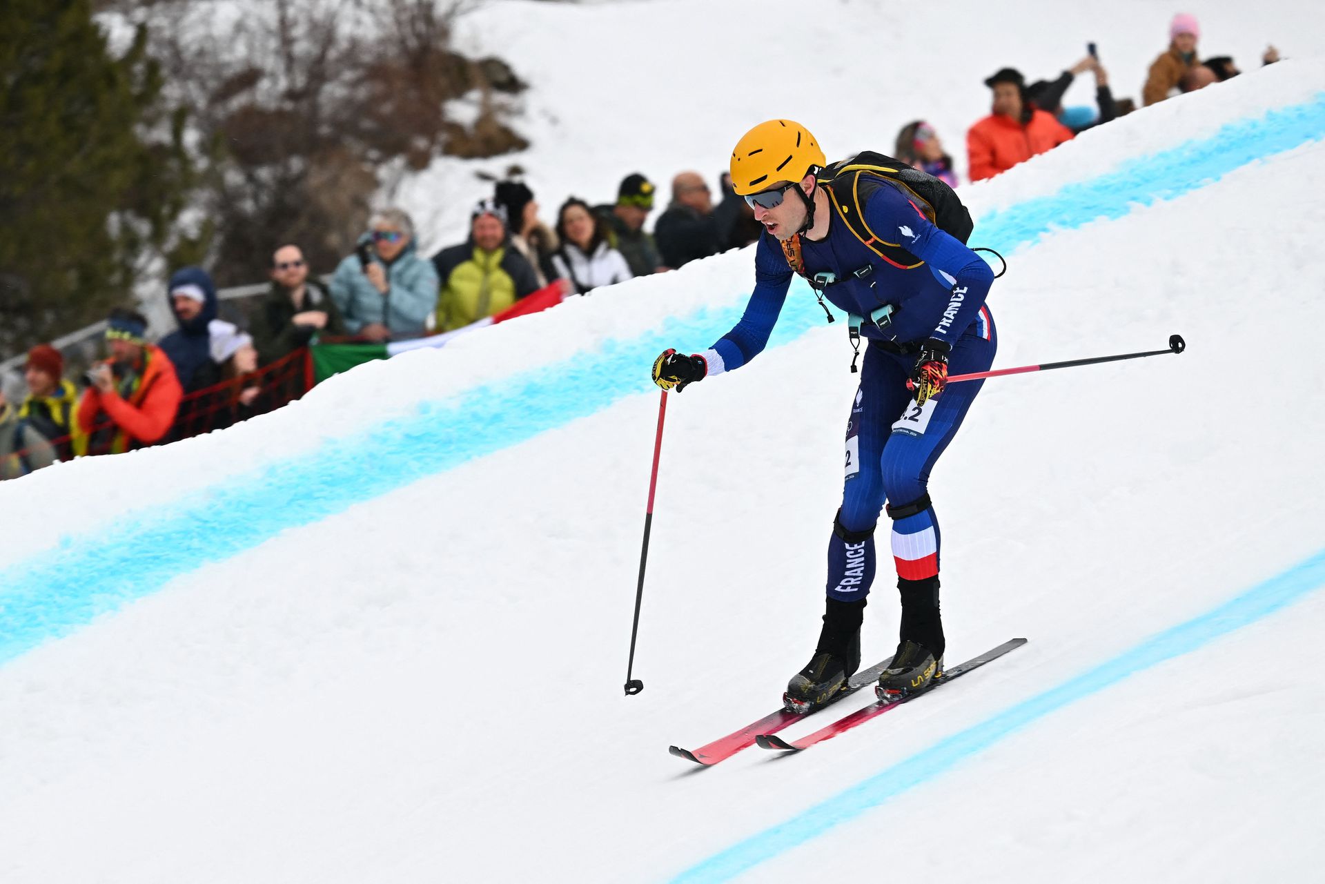 Thibault Anselmet (Francia) es uno de los participantes en el relevo mixto.