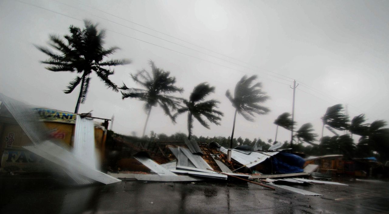 Winkels in de kustplaats Puri hebben cycloon Fani niet doorstaan.