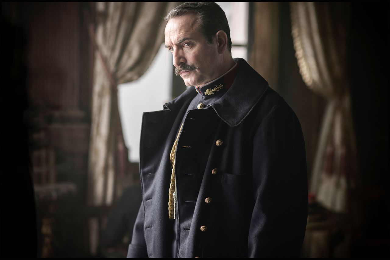 Jean Dujardin als Georges Picquart, de officier die op ramkoers met de Franse legertop raakt tijdens de Dreyfusaffaire, in ‘J’accuse’.