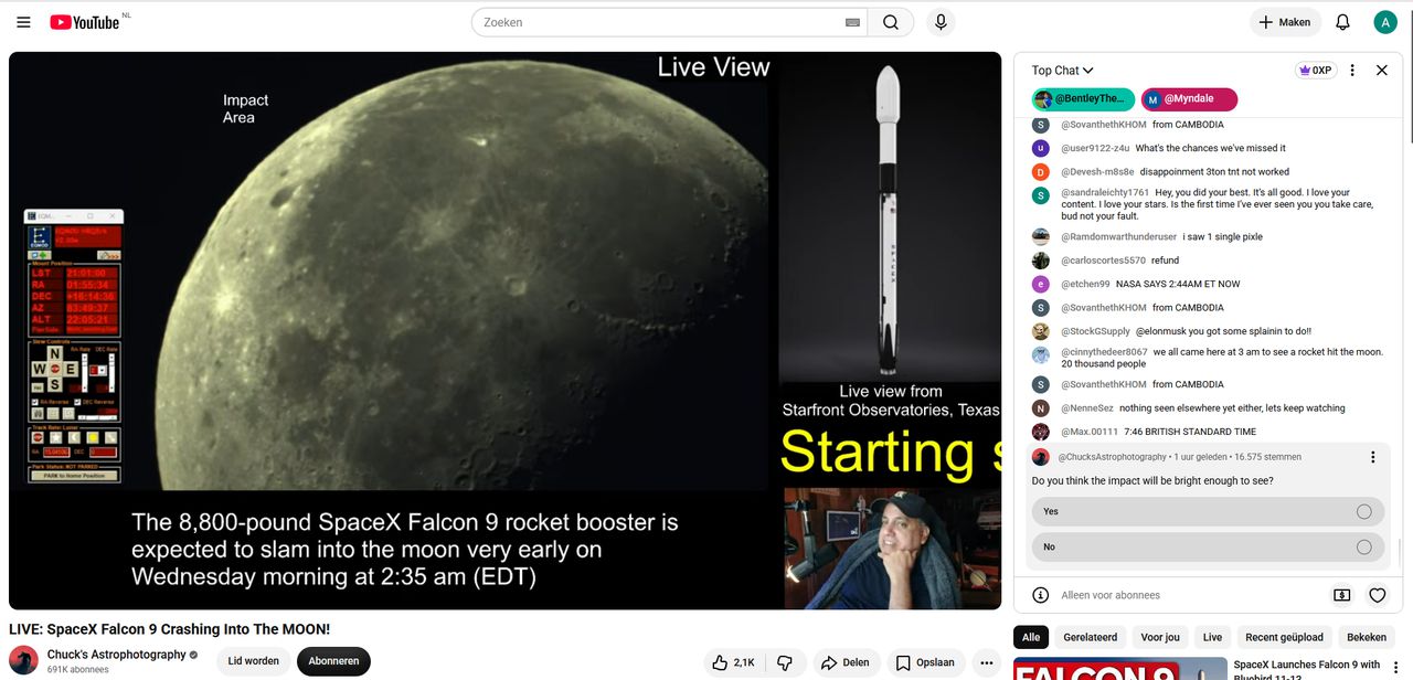 More than four thousand kilos of rocket debris from Elon Musk leaves a crater on the moon – but hobbyists don't see anything