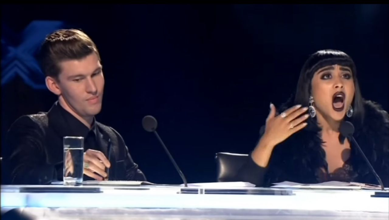 Het echtpaar Willy Moon en Natalia Kills tijdens The X Factor New Zealand