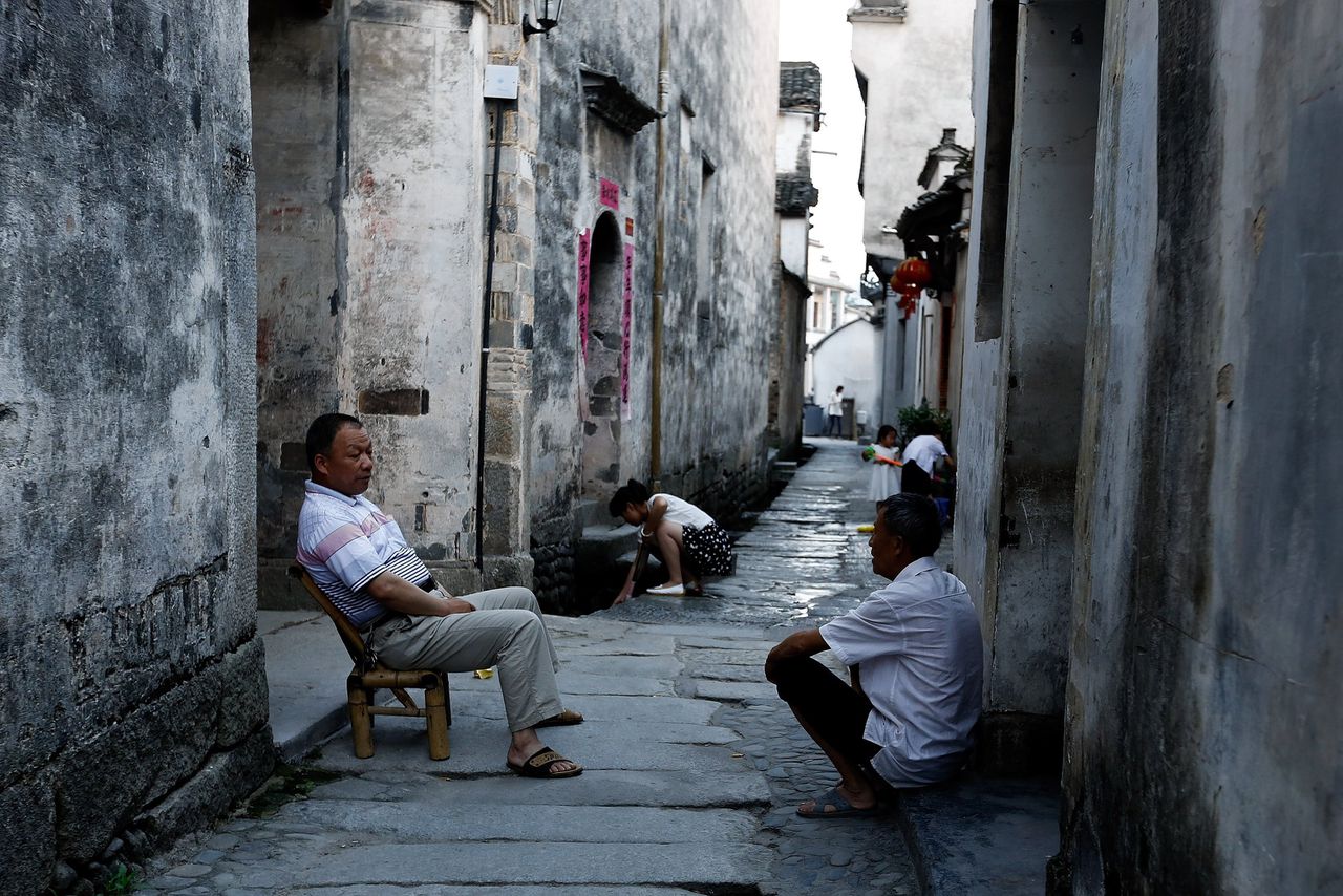In het nieuwgebouwde ‘superoorspronkelijke dorp’ op het Chinese platteland woont niemand meer 