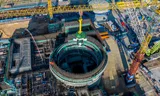 A small nuclear reactor (SMR) under construction in China, in 2023.