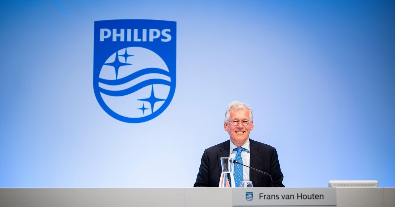 Frans van Houten is „geschrokken” van de „enorme reactie” van beleggers op de moeilijkheden bij Philips. „Heel veel dingen gaan juist goed.”